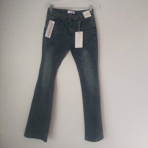 Bamboo women's size 11 medium wash boot cut jeans